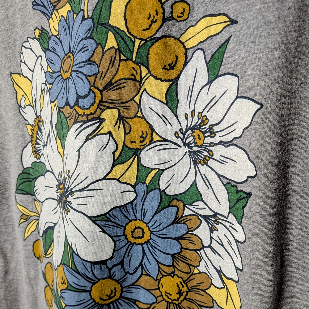 Goodfellow & Co Floral Graphic T-Shirt – Gray – Size XL - Picture 4 of 5